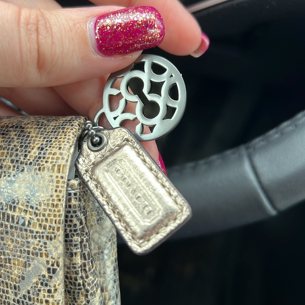 Coach Kristin Crossbody Bag In Brown Embossed Python Leather - Picture 3 of 9